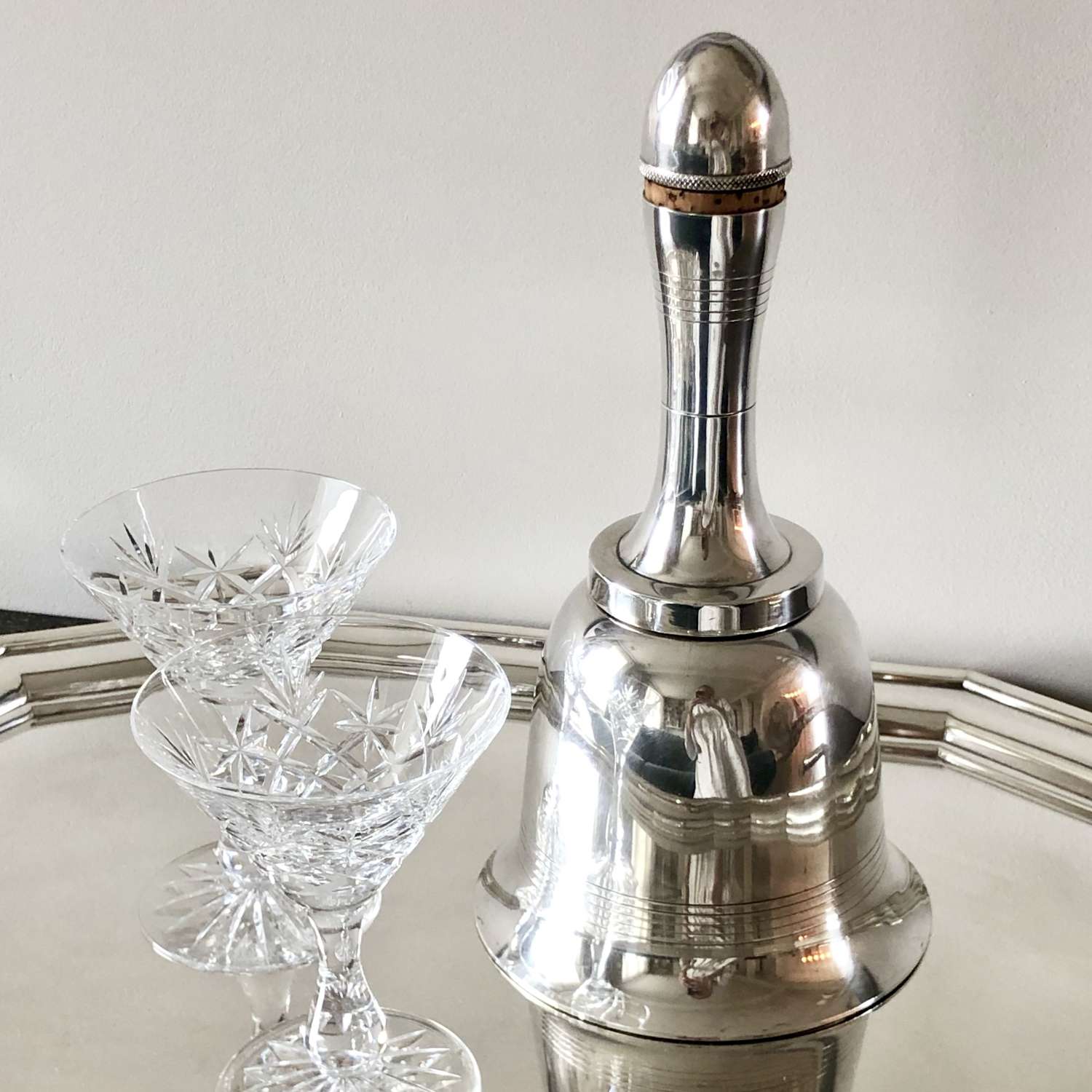 Iconic Asprey Art Deco Bell cocktail shaker