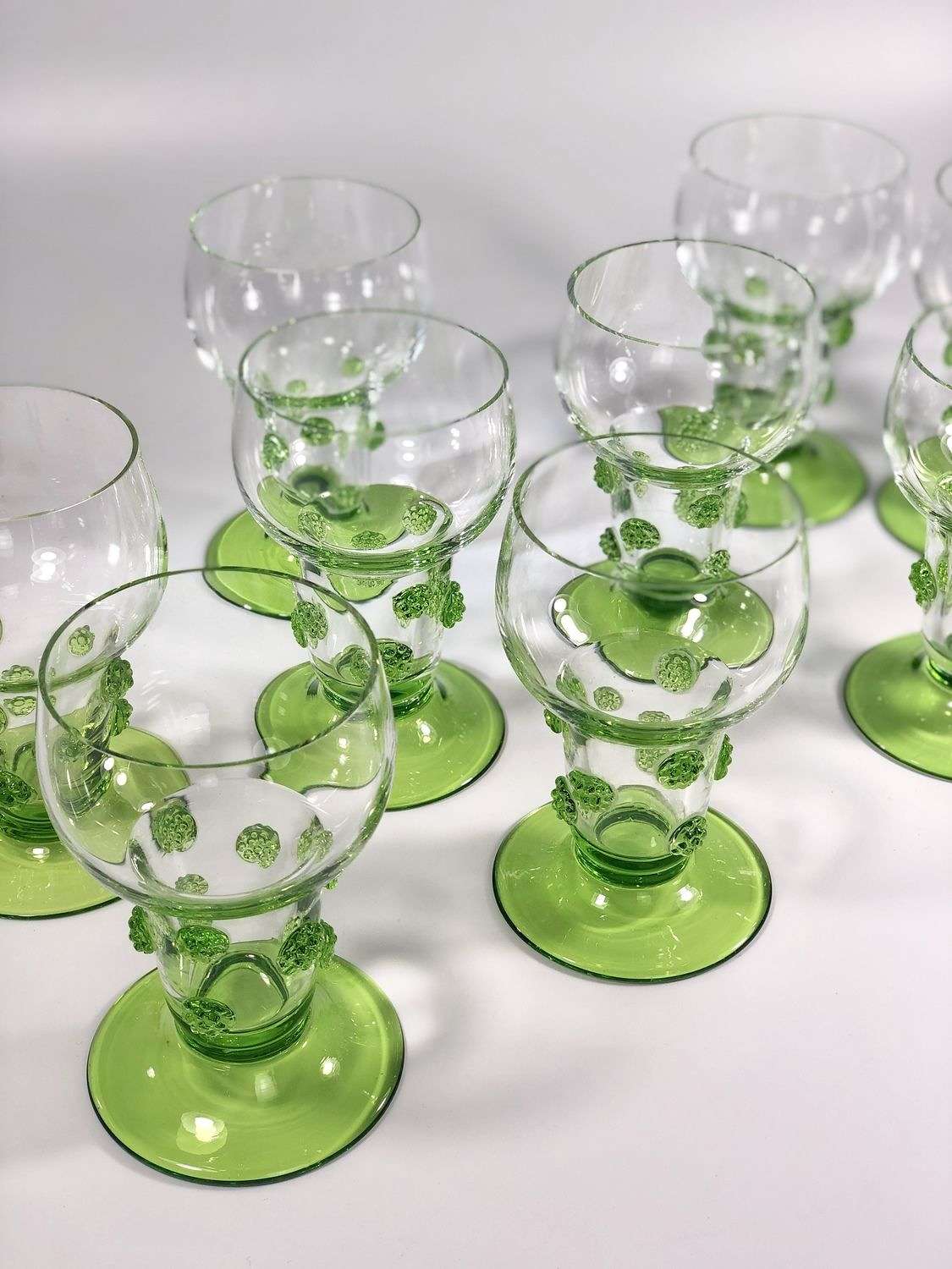 Roemer hand blown wine/cordial glasses
