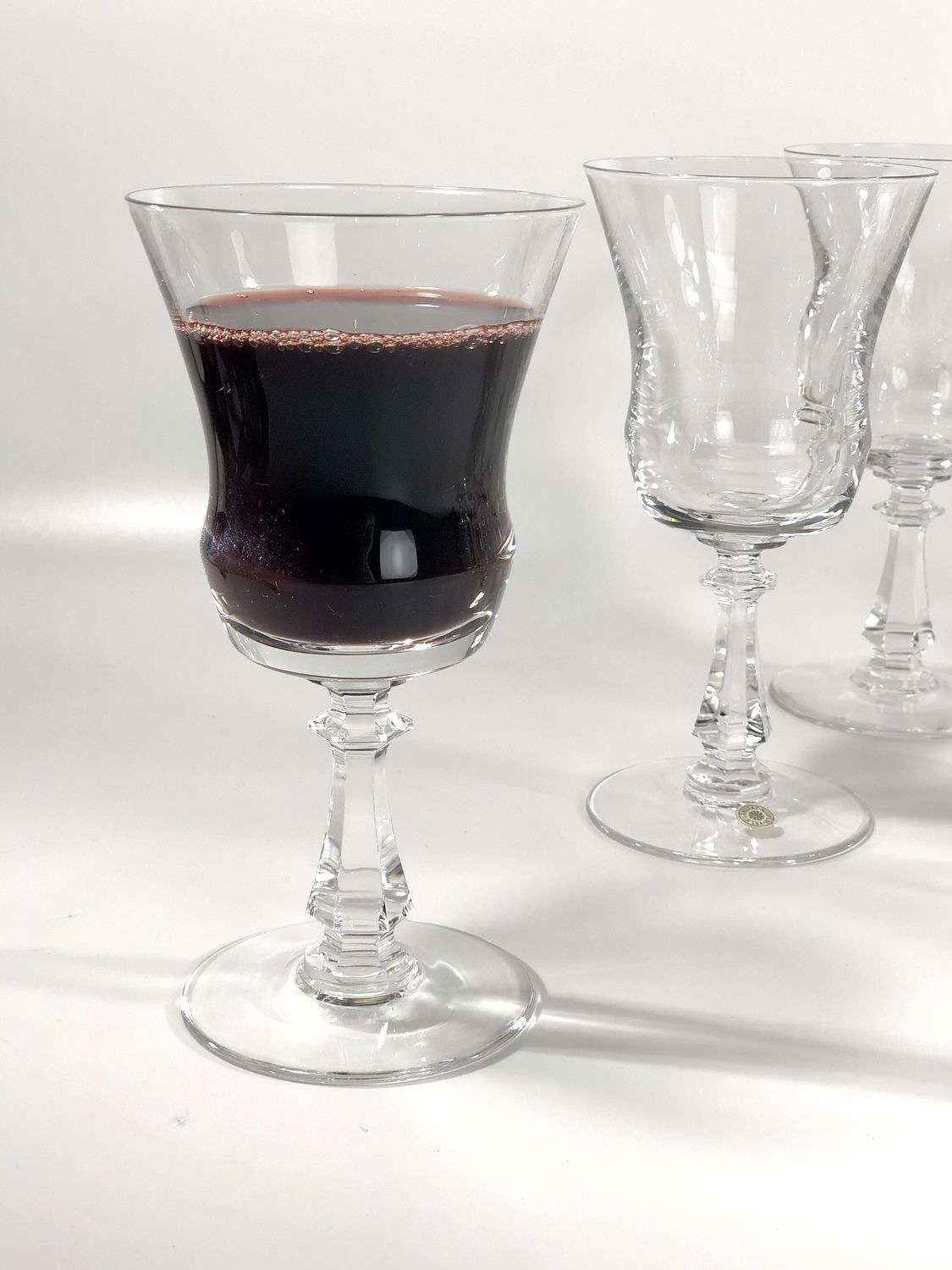 12 Val Saint Lambert crystal wine/water goblets