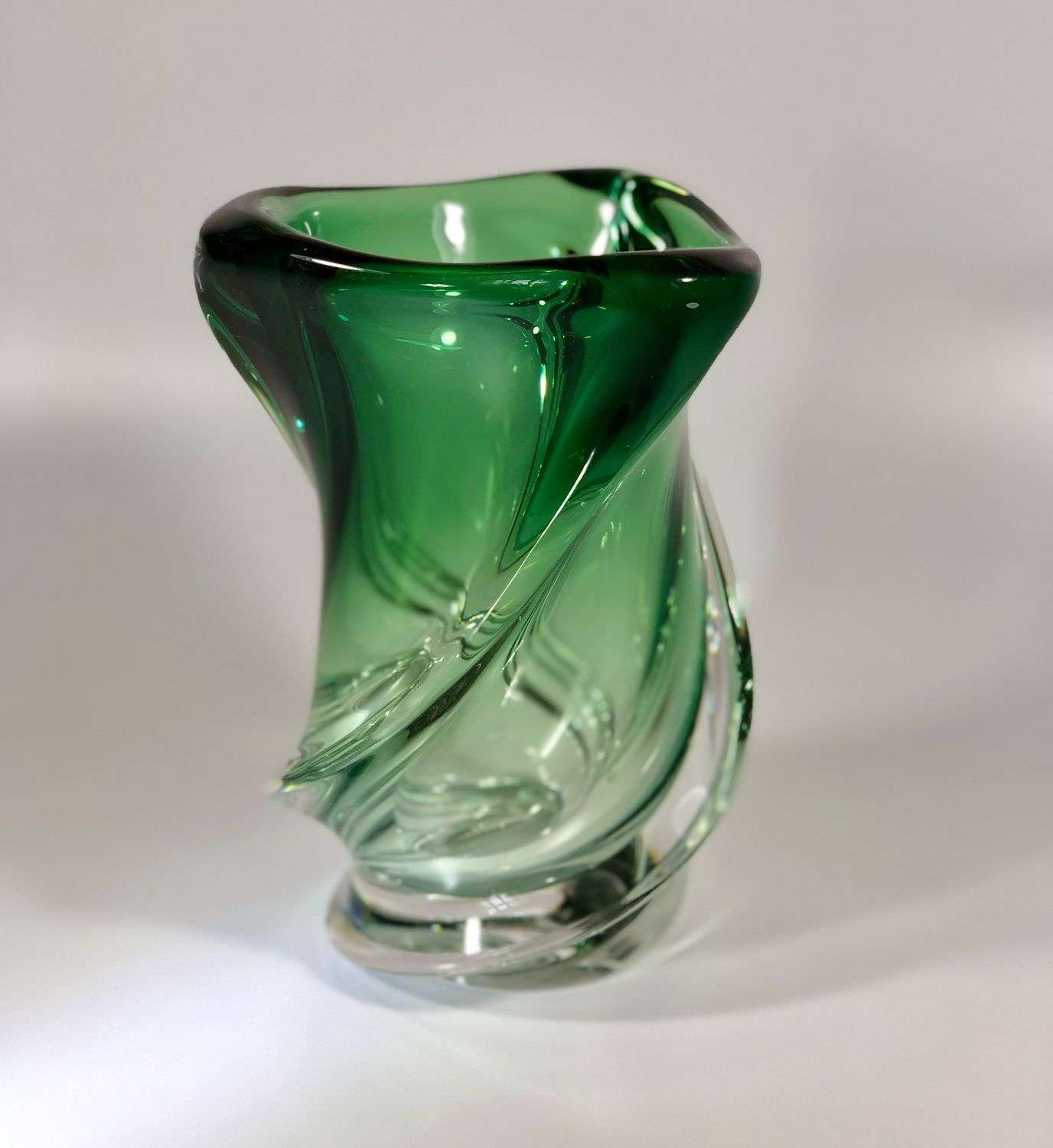 Crystal vase by Guido Bon for Val Saint Lambert