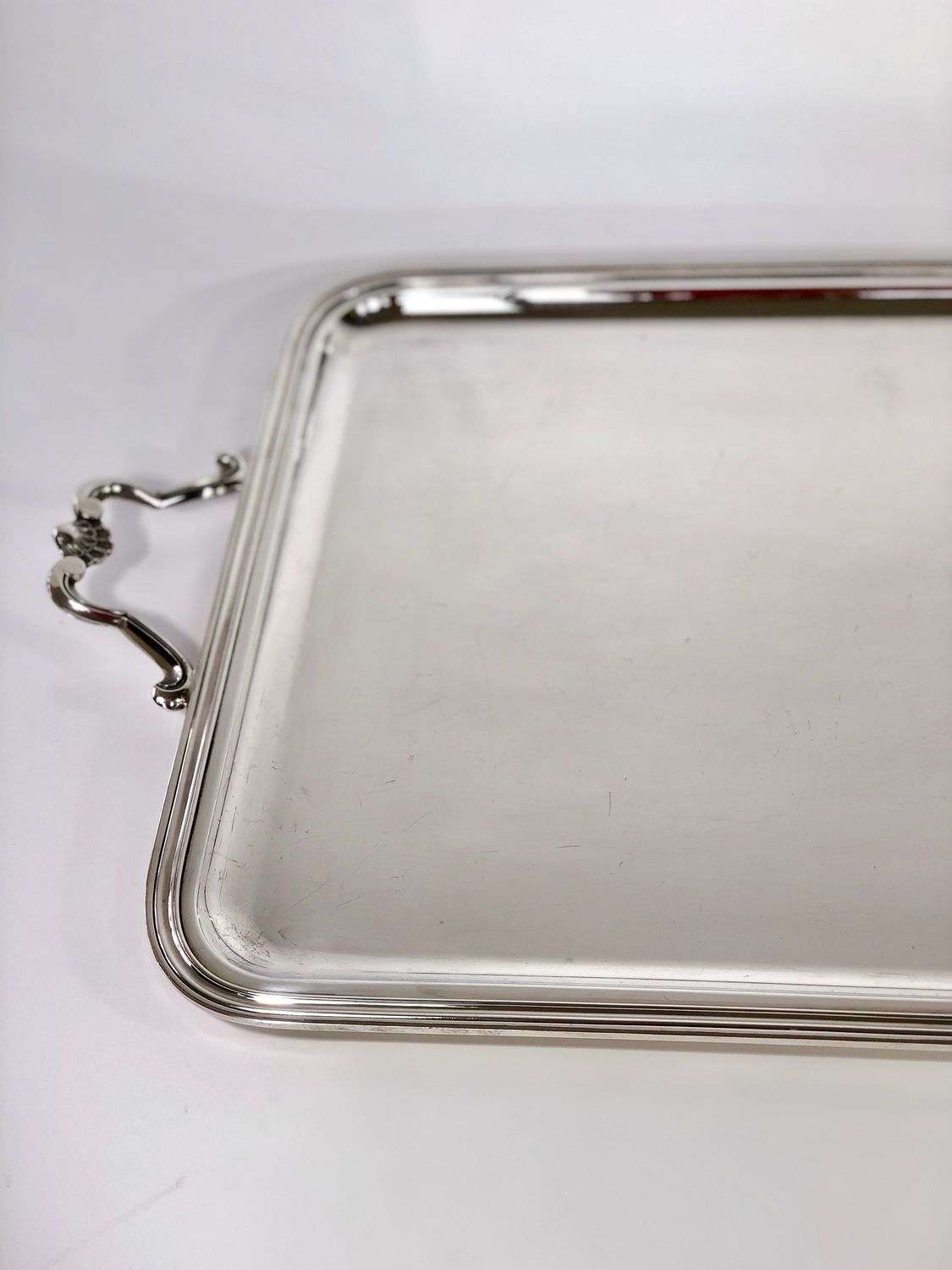 Large Christofle silver plated drinks serving tray