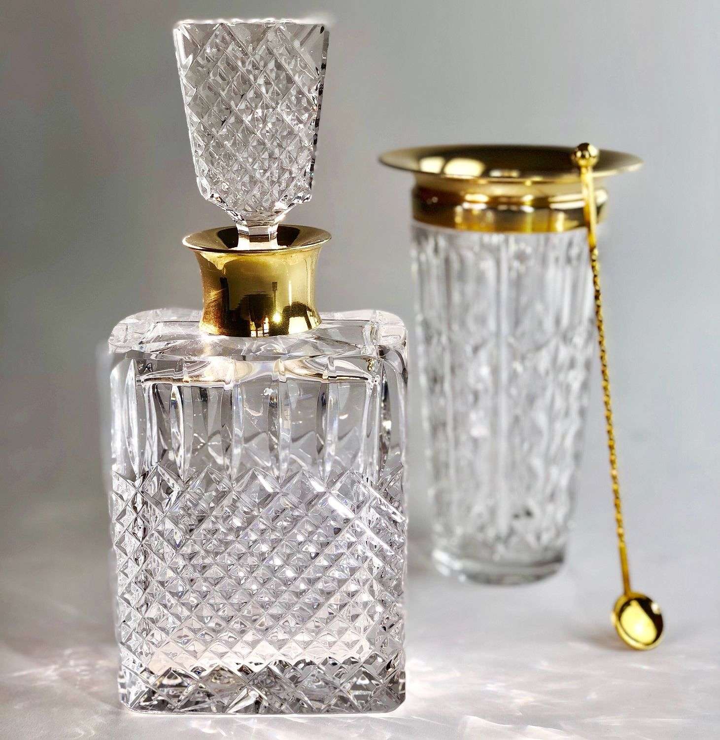 Mid 20th Century crystal decanter attributed to St Louis