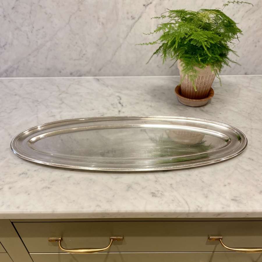 Giant Christofle oval silver plated serving platter