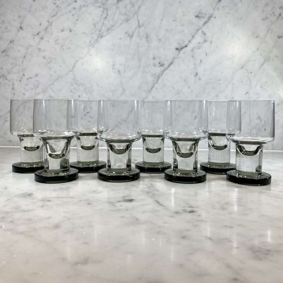 Superb set of Mid Cent French crystal wine glasses