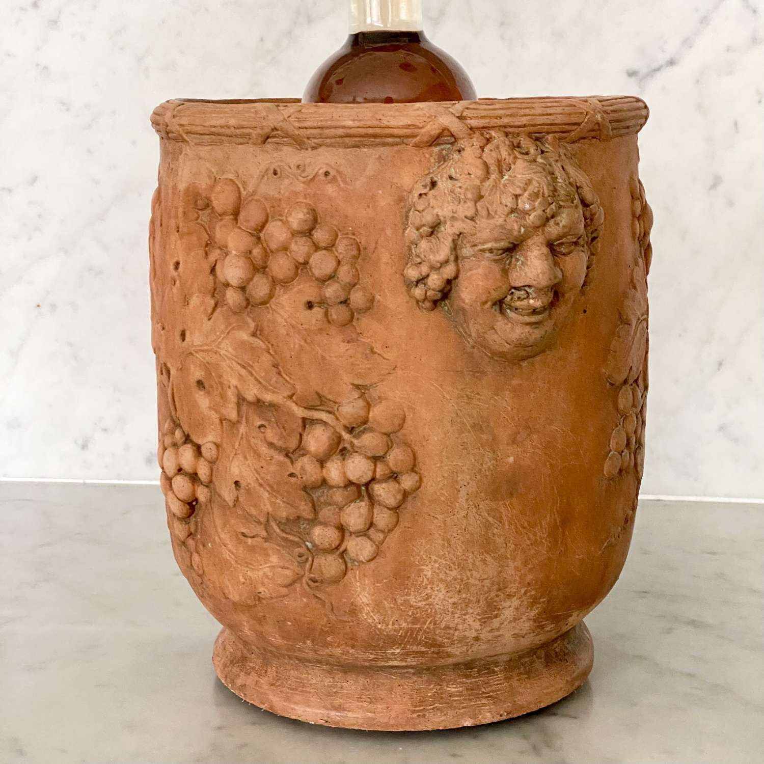 Georgian terracotta Baccus wine cooler by Davenport