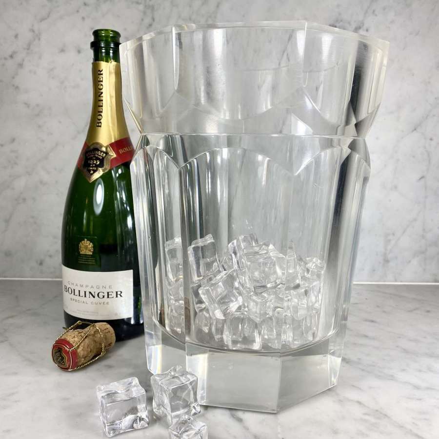 Large lucite champagne wine bucket cooler