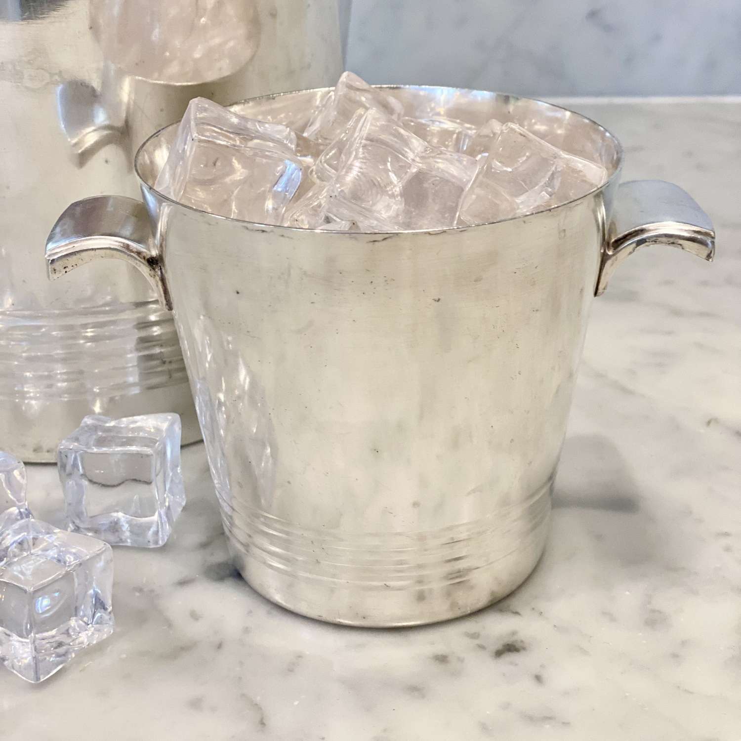 Art Deco silver plated ice bucket by Wiskemann