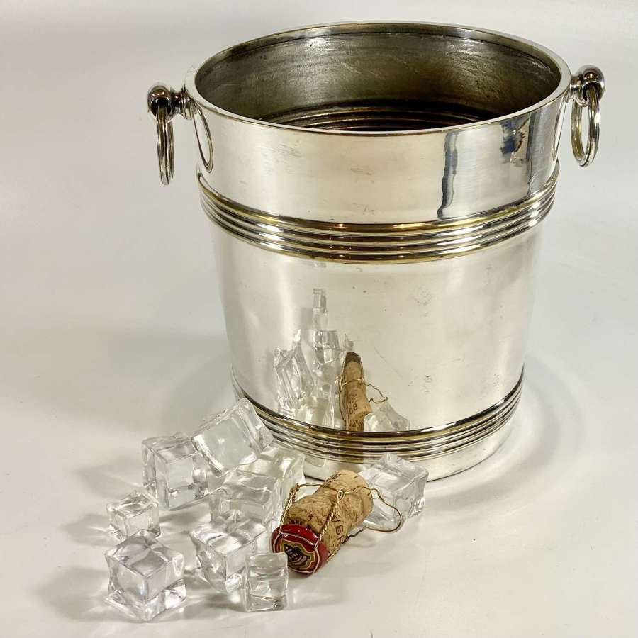 Excellent Christofle silver plated champagne wine bucket cooler
