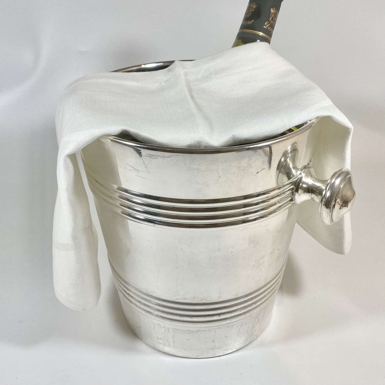 Old Mappin & Webb silver plated wine bucket cooler