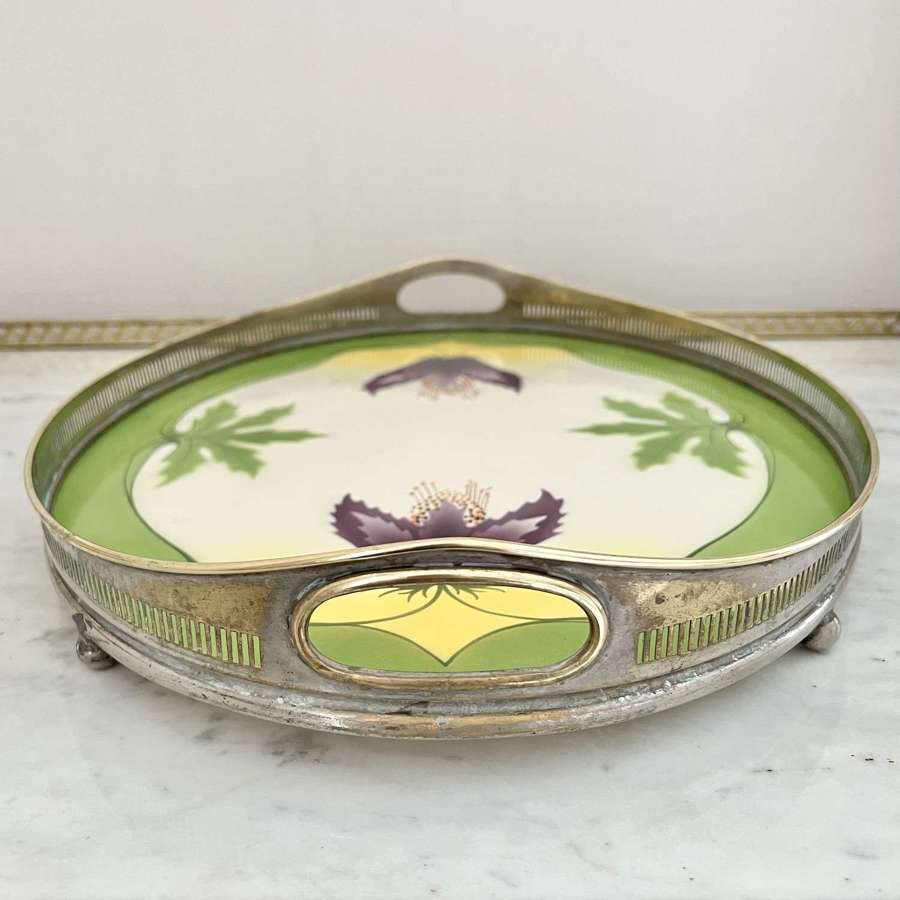 Large Secessionist porcelain gallery serving tray Circa 1900