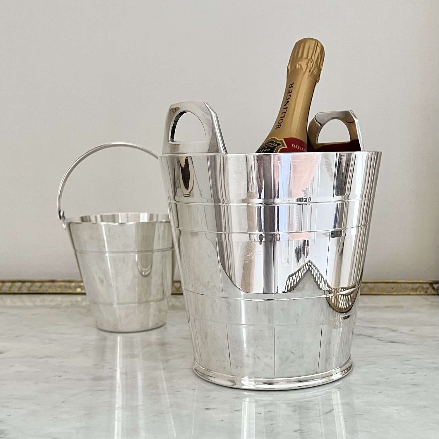Silver plated Mappin & Webb champagne wine bucket