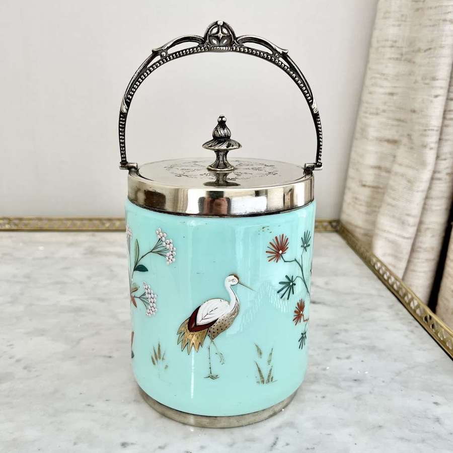 Victorian chinoiserie hand enamelled ice bucket