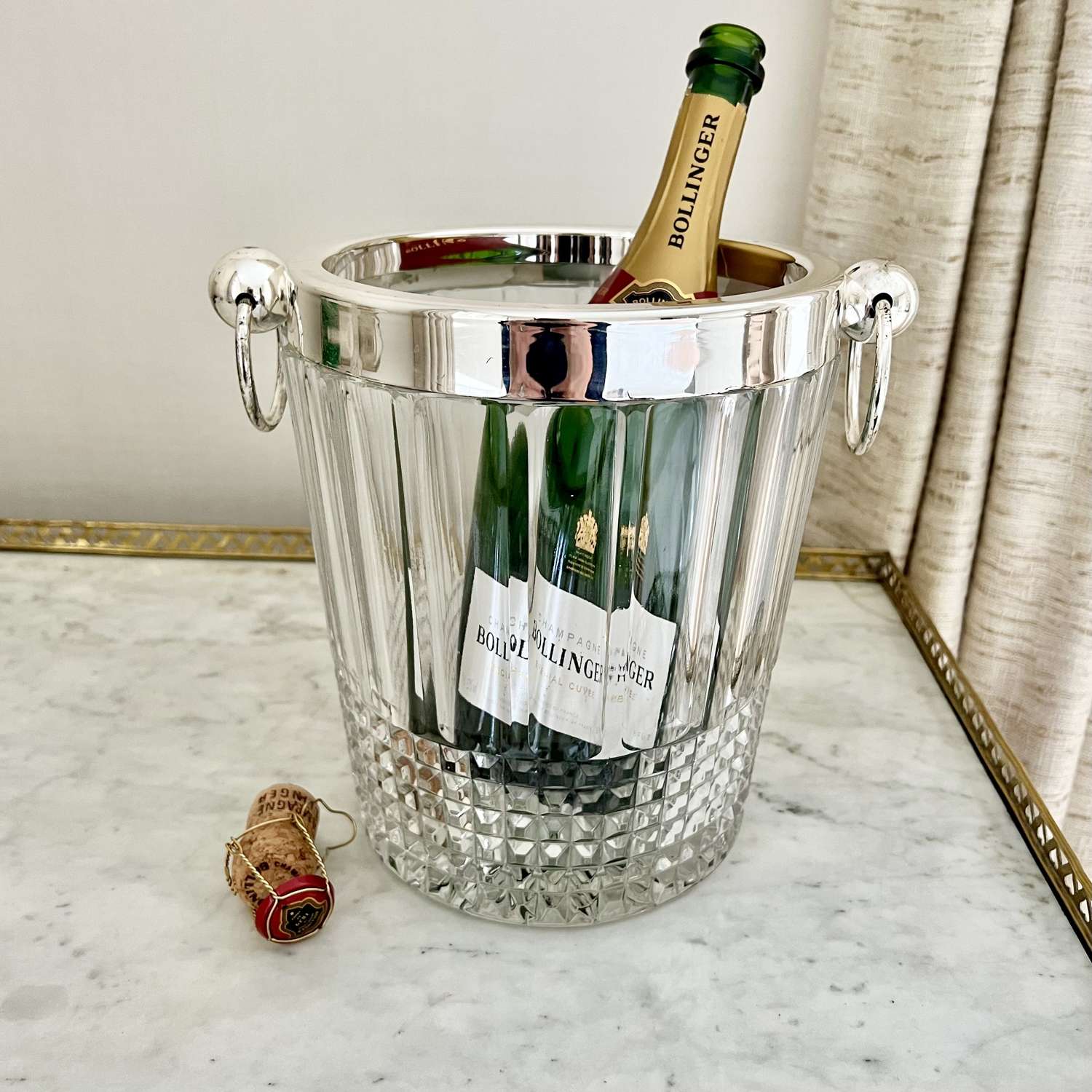 Extra large Mid Century champagne wine bucket or cooler