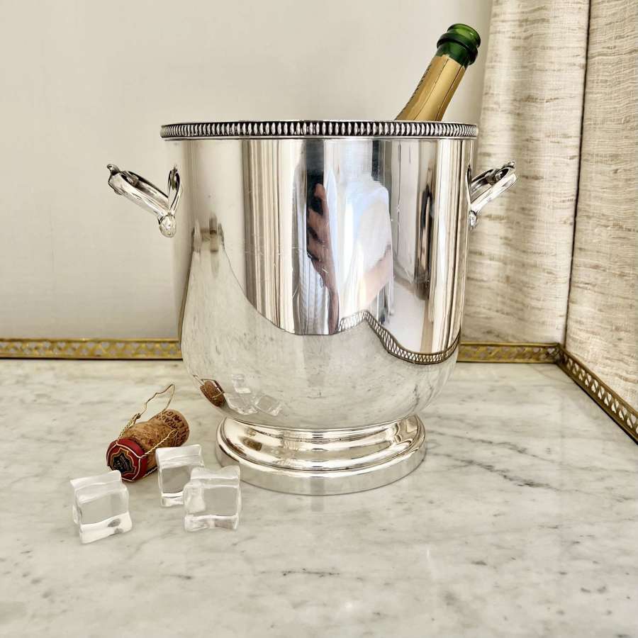 A magnificent  French silver plated champagne or wine bucket cooler