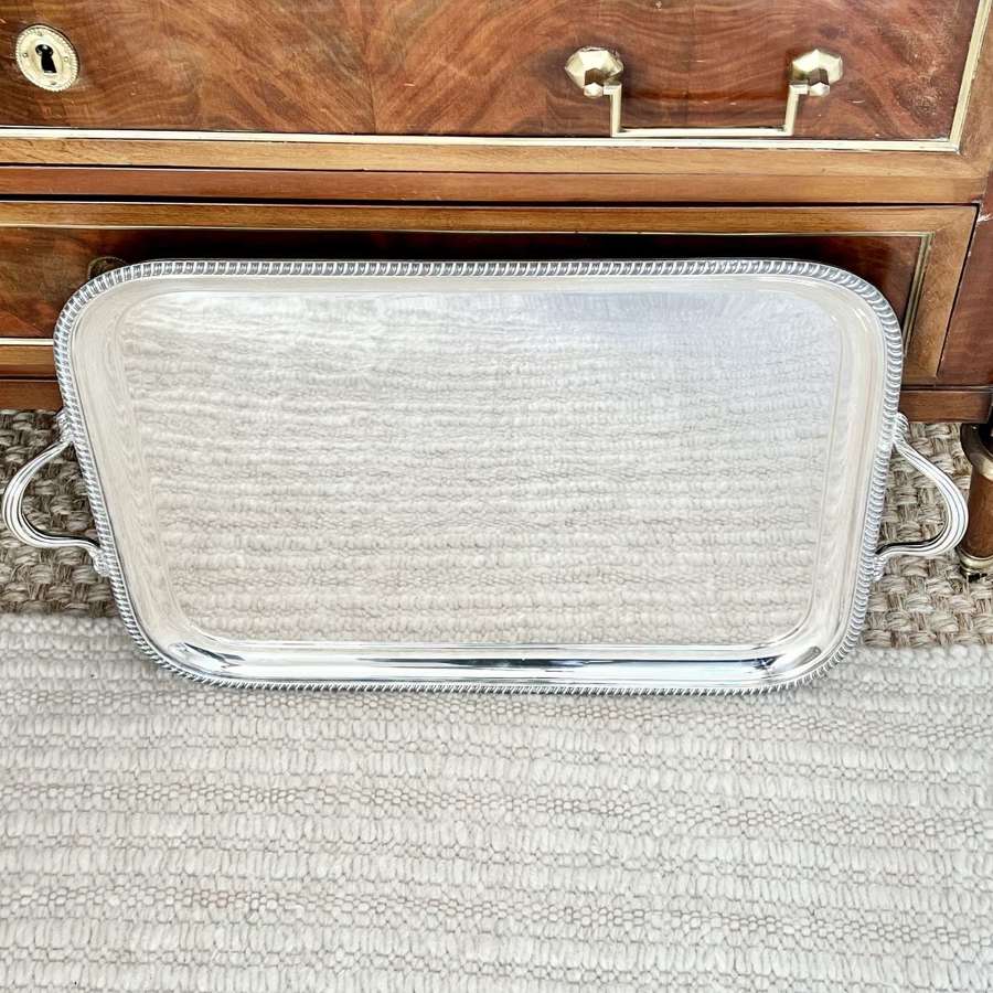 Superb Quality Silver Plated Twin Handled Serving Tray
