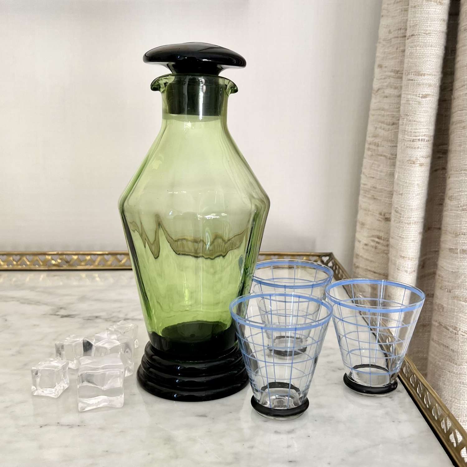 Art Deco Glass Cocktail Shaker Decanter By Stuart & Sons
