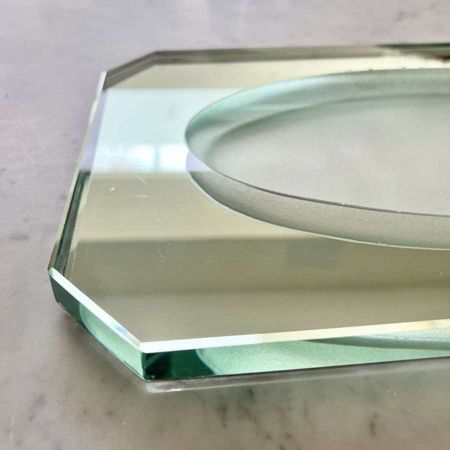 A chic Jean Luce Art Deco French Glass Centrepiece Tray
