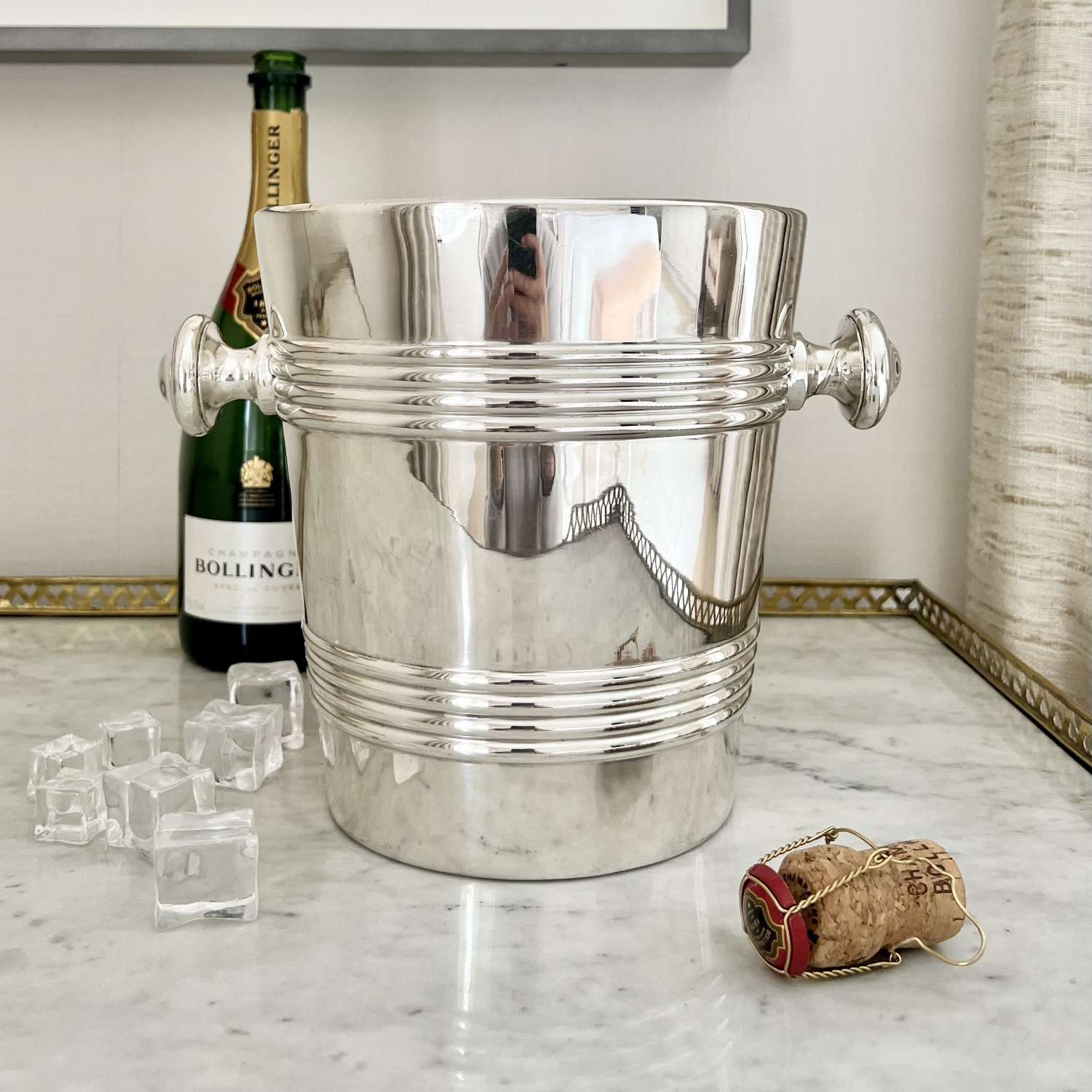 Superb Art Deco Silver Plated Champagne Bucket By Walker & Hall
