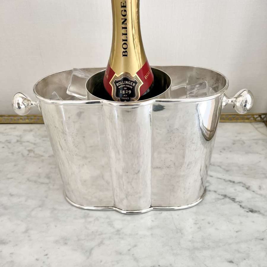 Art Deco Silver Plated Champagne Wine Cooler