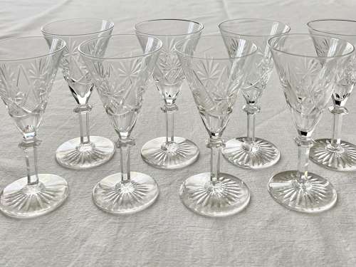 Val Saint Lambert Finest Crystal Large Wine Or Water Goblets