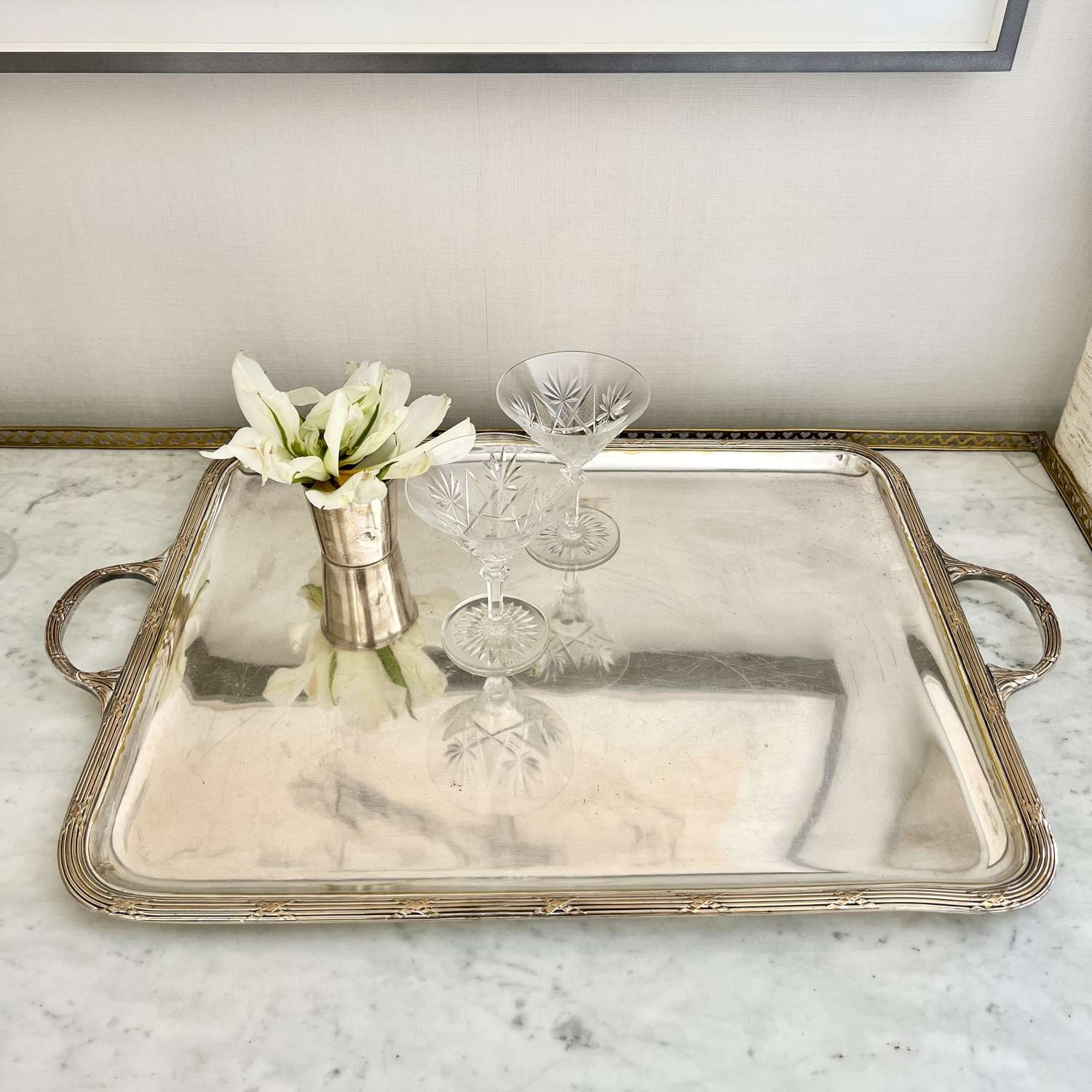 Extra Large French Twin Handled Tray By Armand Frenais