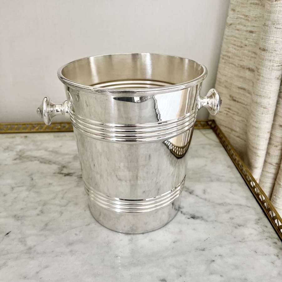 Art Deco English Silver Plated Ice Bucket Wine Cooler