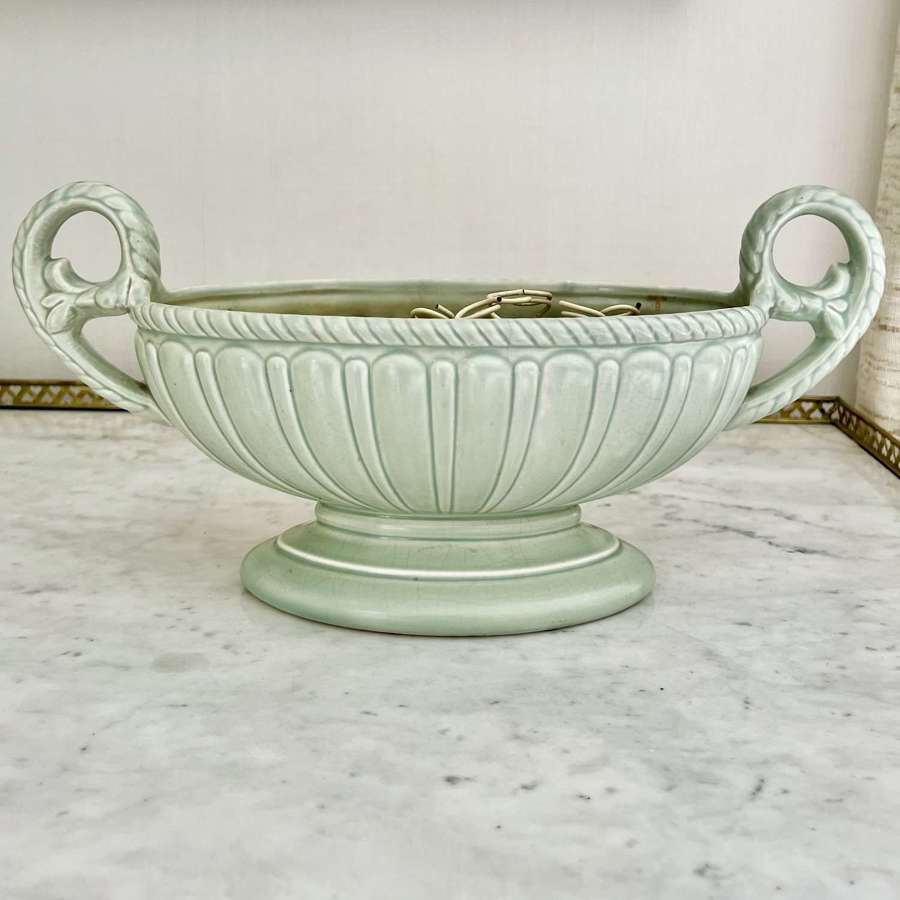 Art Deco Eau De Nil Pottery Mantle Vase