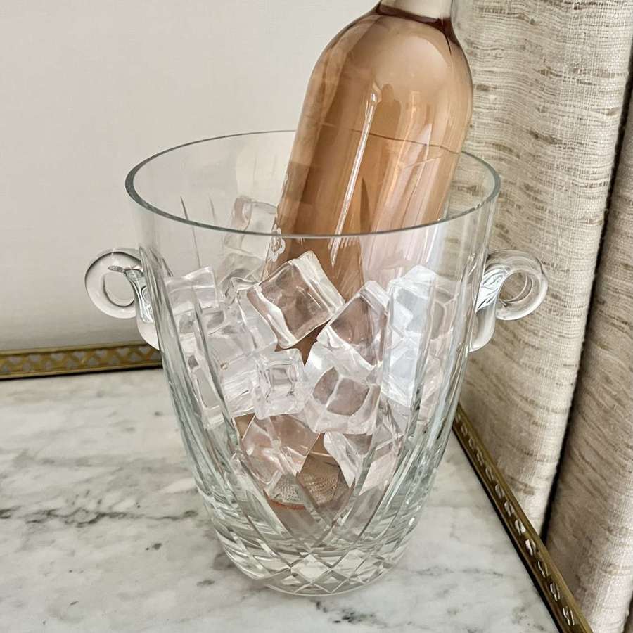 French Crystal Wine Cooler Or Ice Bucket 1960s