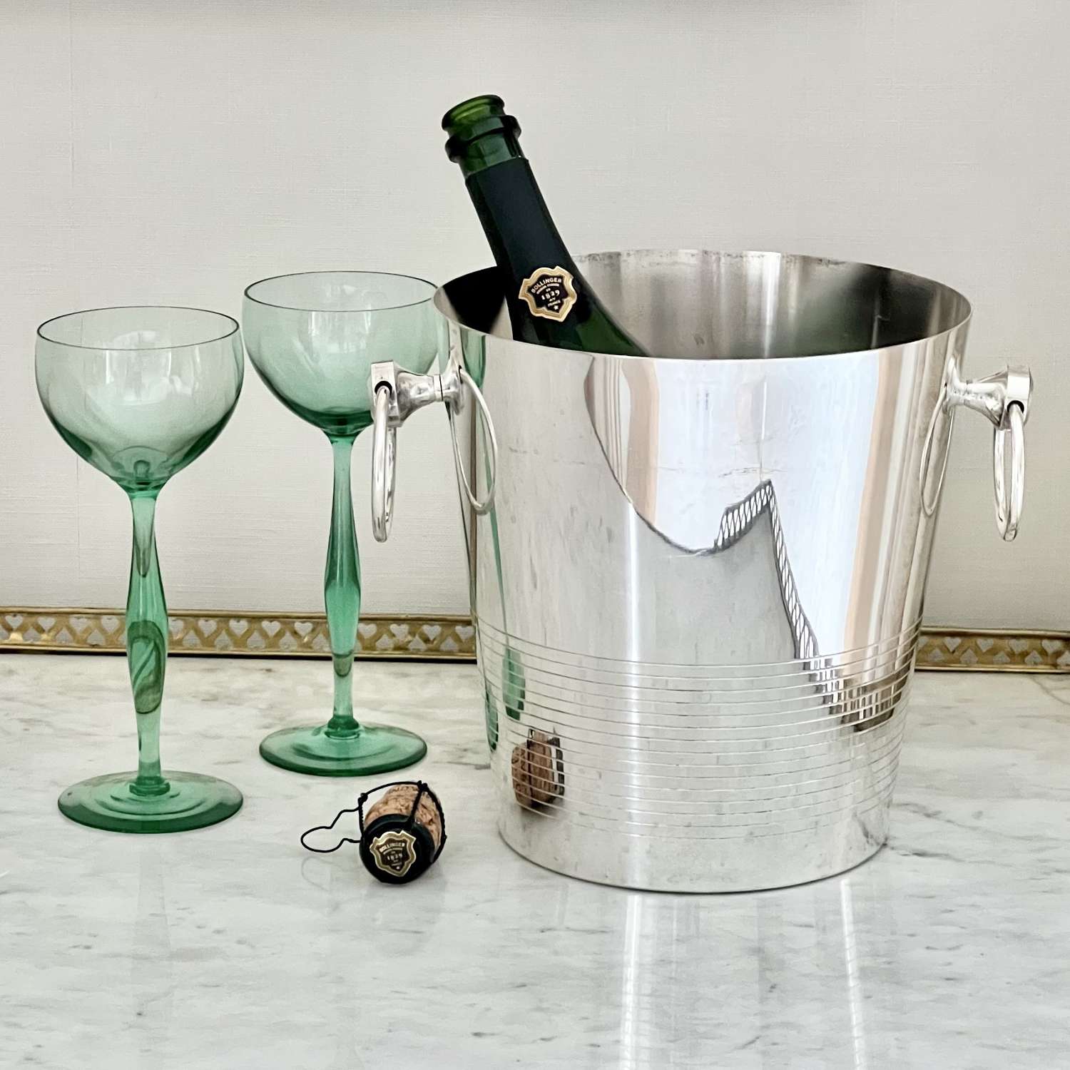 Mid Century French Silver Plated Champagne Ice Bucket