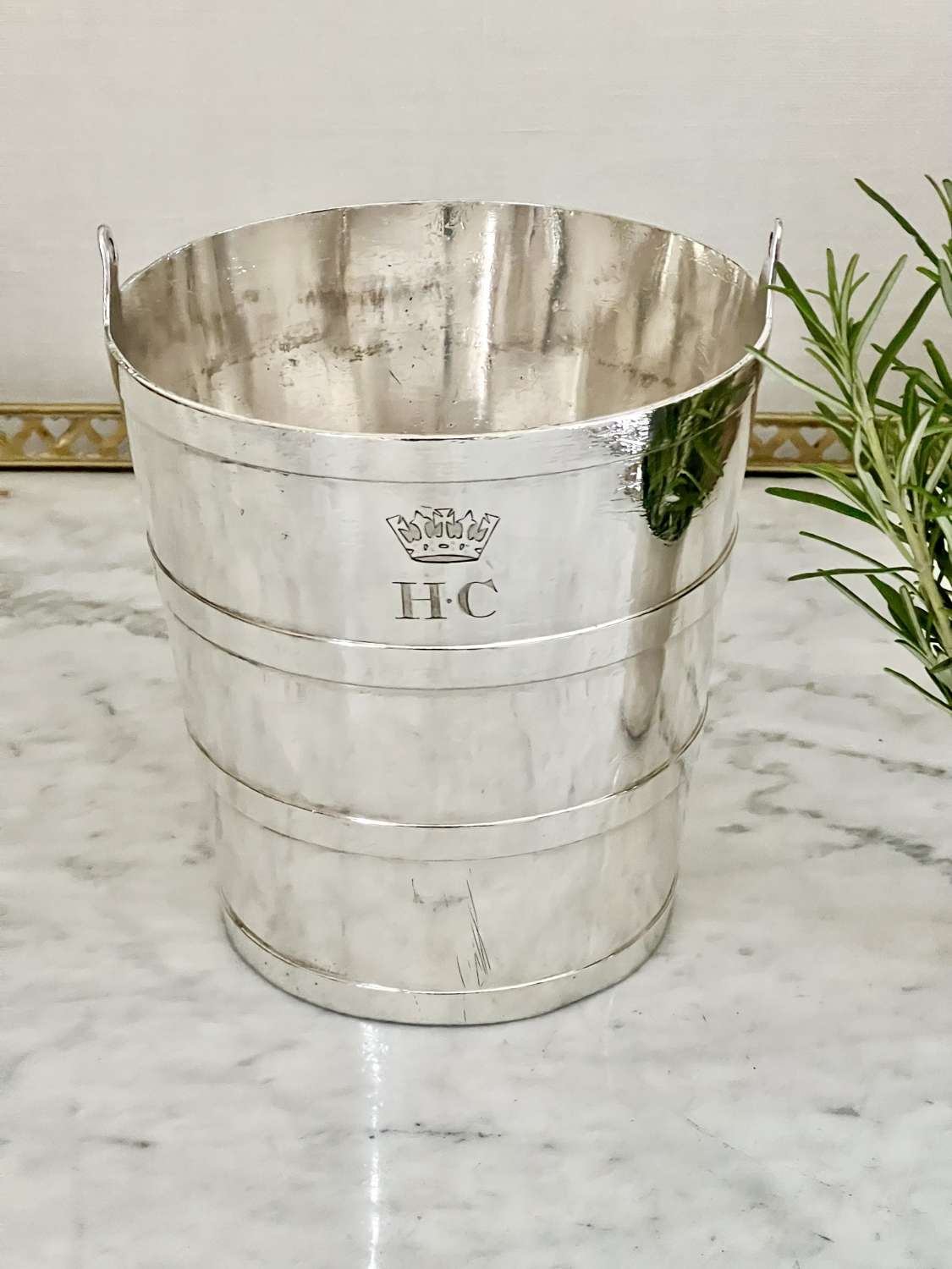 House Of Commons Silver Plated Ice Bucket Date 1881
