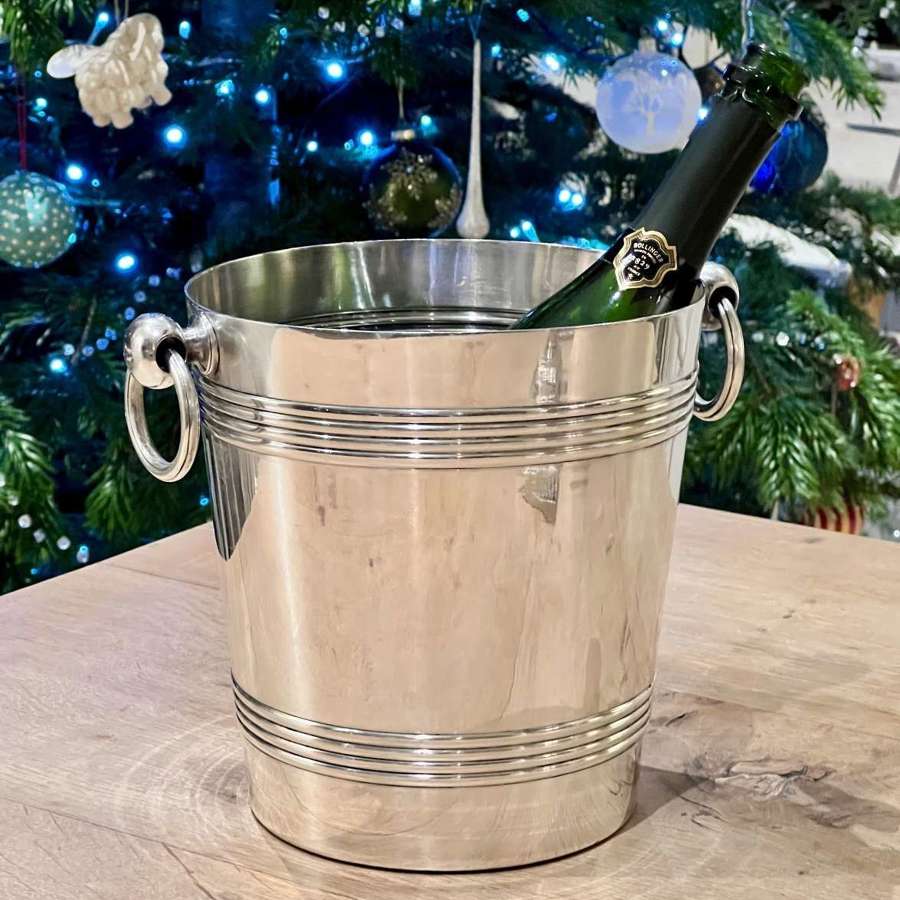 French Silver Plated Champagne Wine Bucket Cooler