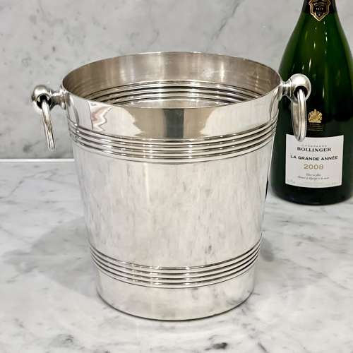 French Silver Plated Champagne Wine Bucket Cooler