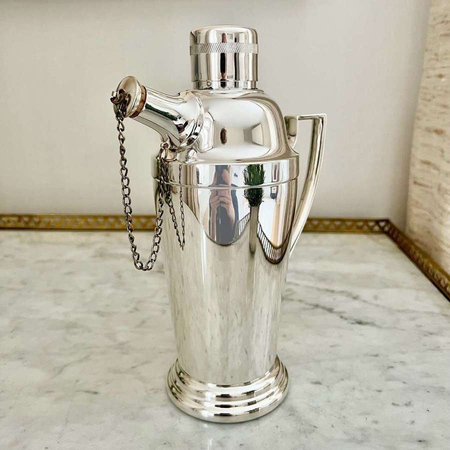 Quality Side Handle Silver Plated Cocktail Shaker