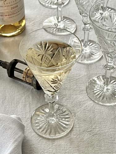 7 Val Saint Lambert Finest Crystal Cocktail or wine Glasses