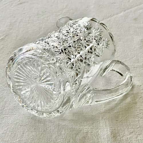 Fine Quality Crown Etched Crystal Jug By Thomas Webb Circa 1920s