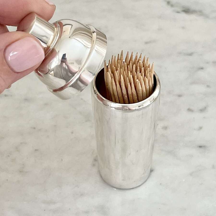 Cute Silver Plated Mini Cocktail ‘Shaker’ Stick Holder