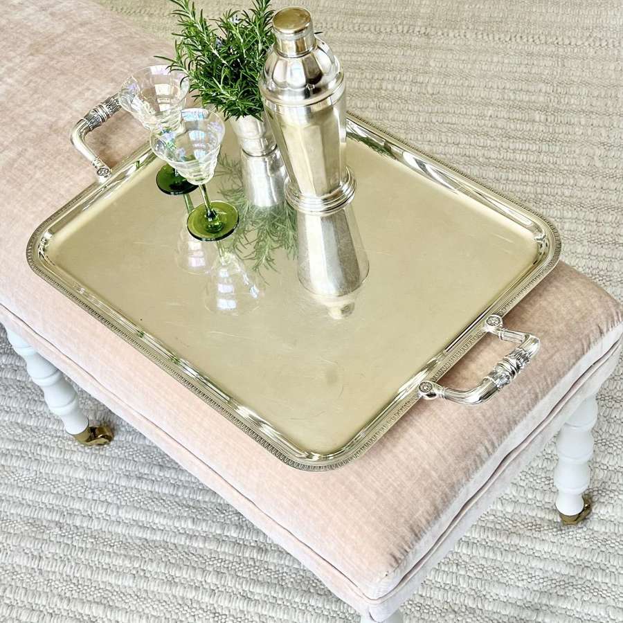 Christofle Malmaison Large Silver Plated Serving Tray
