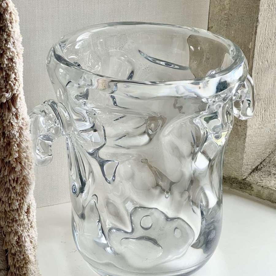 Outstanding Joseph Bleichner crystal wine cooler or vase