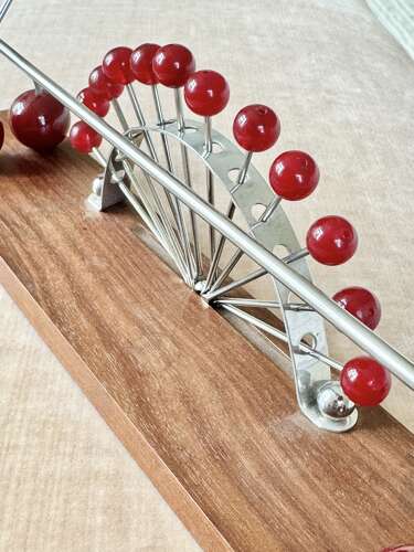French Bakelite Cherry & Macassar Wood Cocktail Sticks Stand