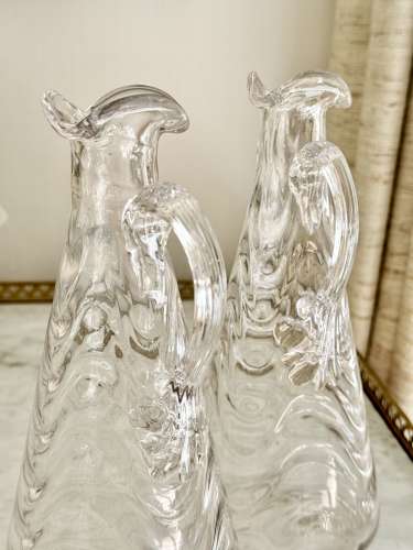 Pair Art Deco Thomas Webb carafe decanters C1920s