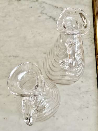 Pair Art Deco Thomas Webb carafe decanters C1920s