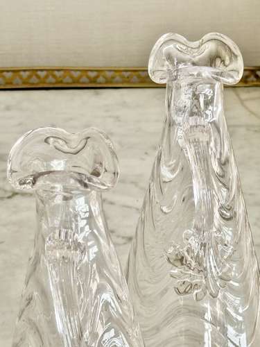 Pair Art Deco Thomas Webb carafe decanters C1920s
