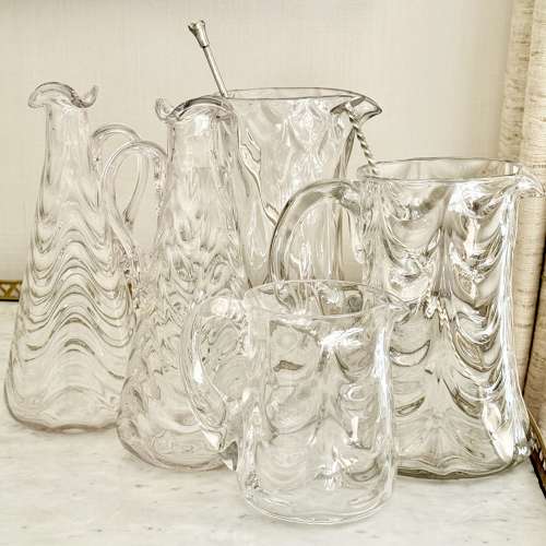 Pair Art Deco Thomas Webb carafe decanters C1920s