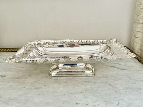 Exemplary Victorian large silver swing handle basket