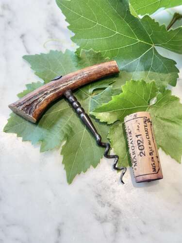 Unusual Antique grapevine stem Wine Bottle Corkscrew Pull