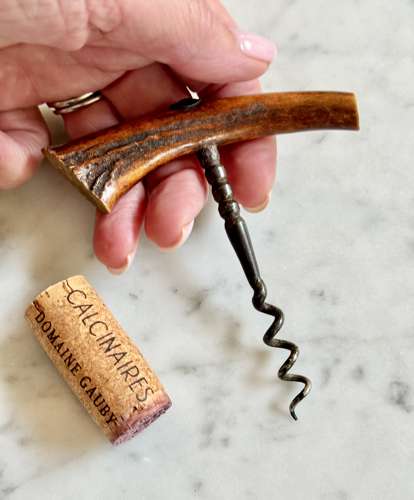 Unusual Antique grapevine stem Wine Bottle Corkscrew Pull