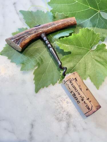 Unusual Antique grapevine stem Wine Bottle Corkscrew Pull