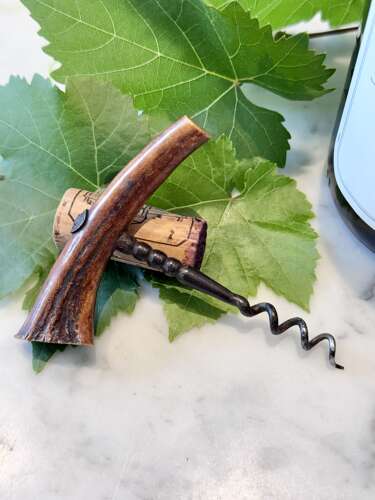 Unusual Antique grapevine stem Wine Bottle Corkscrew Pull