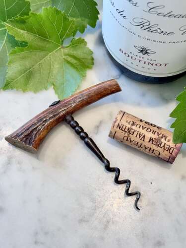 Unusual Antique grapevine stem Wine Bottle Corkscrew Pull
