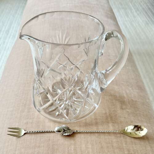 Classic English cut crystal cocktail mixing jug C1950